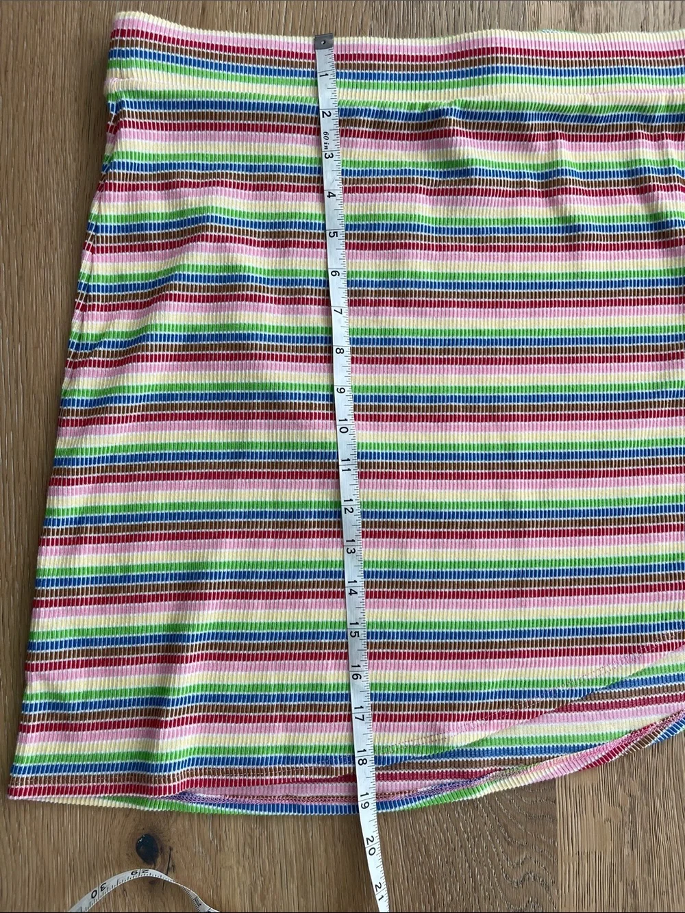 Pride Rainbow Stripe Mini Skirt‎ with Side Tie